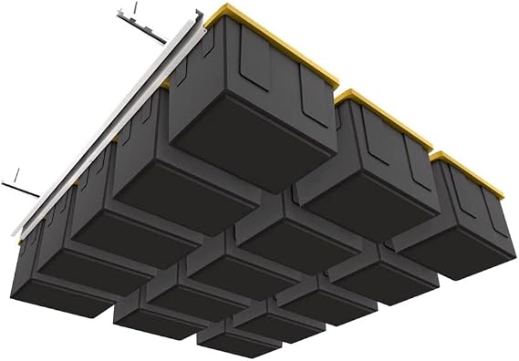 E-Z Garage Storage Tote Slide PRO Made in USA Ceiling Tote Rack, 15 Totes