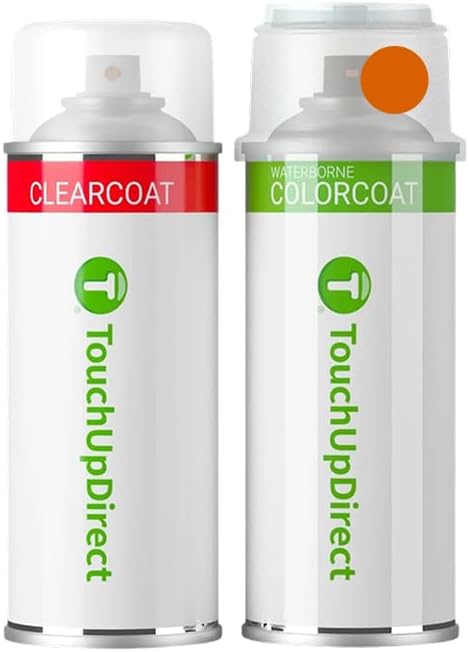 TouchUpDirect Car Paint Touch Up Spray Kit Compatible with Chevrolet GC5/WA625G Amplify Orange Tintcoat Exact Match Auto Paint Kit with Car Color Spray and Clearcoat, for Repainting or Scratch Repair, Essential Kit