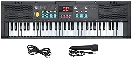 61 Key Digital Piano Keyboard Portable Electronic Keyboard for Beginners Home Use with Microphone 19.69x5.79x1.57in (MQ6186)
