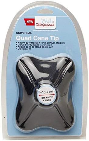 Walgreens Heavy Duty Universal Quad Cane Tip 3/4"