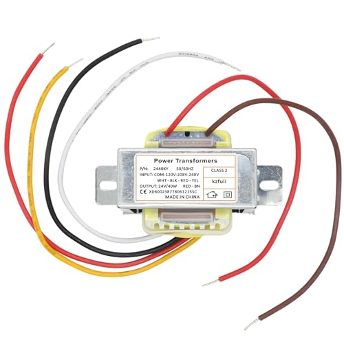 24V 40VA Control Transformer. Primary Voltage 120, 208, 240V 50hz-60hz ,Secondary 24V Multi tap Transformer, Compatible Jard 4031F Packard 42440,HVAC Furnace Multi tap.
