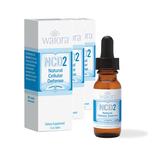 NCD2 Liquid Mineral Supplement, Advanced Cellular Support Formula, Daily Digestive & Detox, Immune, pH Balance, Cleansing; Easy-to-Use Drops Three .5 oz Bottles, 270 serv. by Waiora