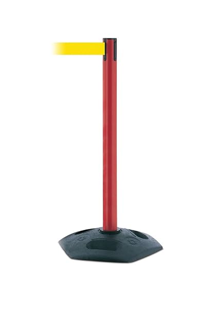 Post with Retractable Barrier