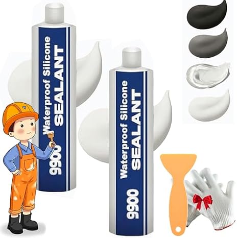 All-Purpose Super-Bonding Structural Sealant, 9900 Sealant Waterproof (White,2PCS)
