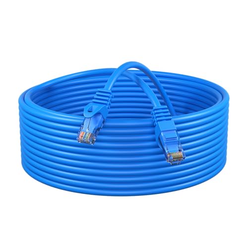 Cables Direct Online Pack of 2 - Cat6 1.5FT Network Ethernet Patch Cable, 550Mhz Internet Wire, Backwards Compatible with Cat5, for PC, Modem, Router, Consoles for Home and Office, Blue