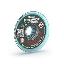 MG Chemicals 425-LF Desoldering Braid #3 Fine Braid Super Wick for Lead Free Solder, 0.075" Width x 5' Length