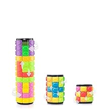 R.Y.TOYS Fidget Toy,Magic Cube Puzzle,Brain Teasers for Adults,Cylinder Rotate&Slide Logic Restless Hand Game,Trick Puzzle,Gift for Kids Child(8Colors:3Layers+5Layers+12Layers)