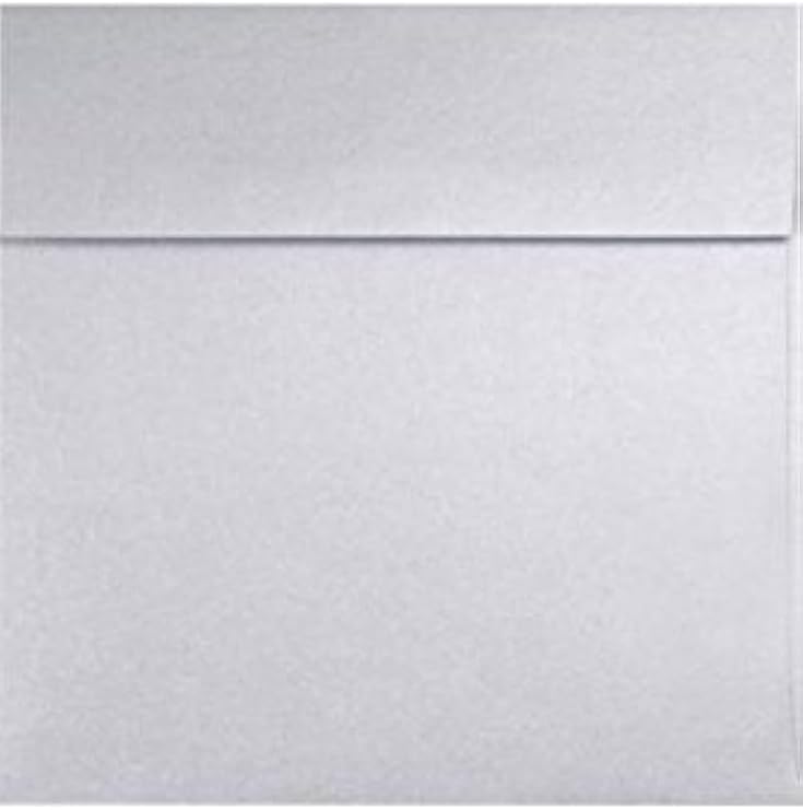 LUXPaper Square Invitation Envelopes | Peel & Press | 7" x 7" | Silver Metallic | 80lb. Text | 50 Qty