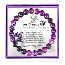 Dragon Lover's Charm Gemstone Jewelry Bracelet Inspiration Spirit Animal Gift for Friends
