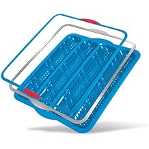 Non-Stick Silicone Perforated French Bread Pan with Steel Frame, Perfect for Creating a Crisp, Golden-brown Crust, Baking 4 Waves Loaves Each Loaf 14"x2.5"