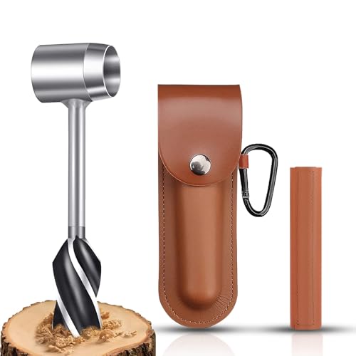 Bushcraft Gear for Survival Bushcraft Gear and Manual Auger, Manual Hole Maker for Camping and Outdoor Backpacking Gear