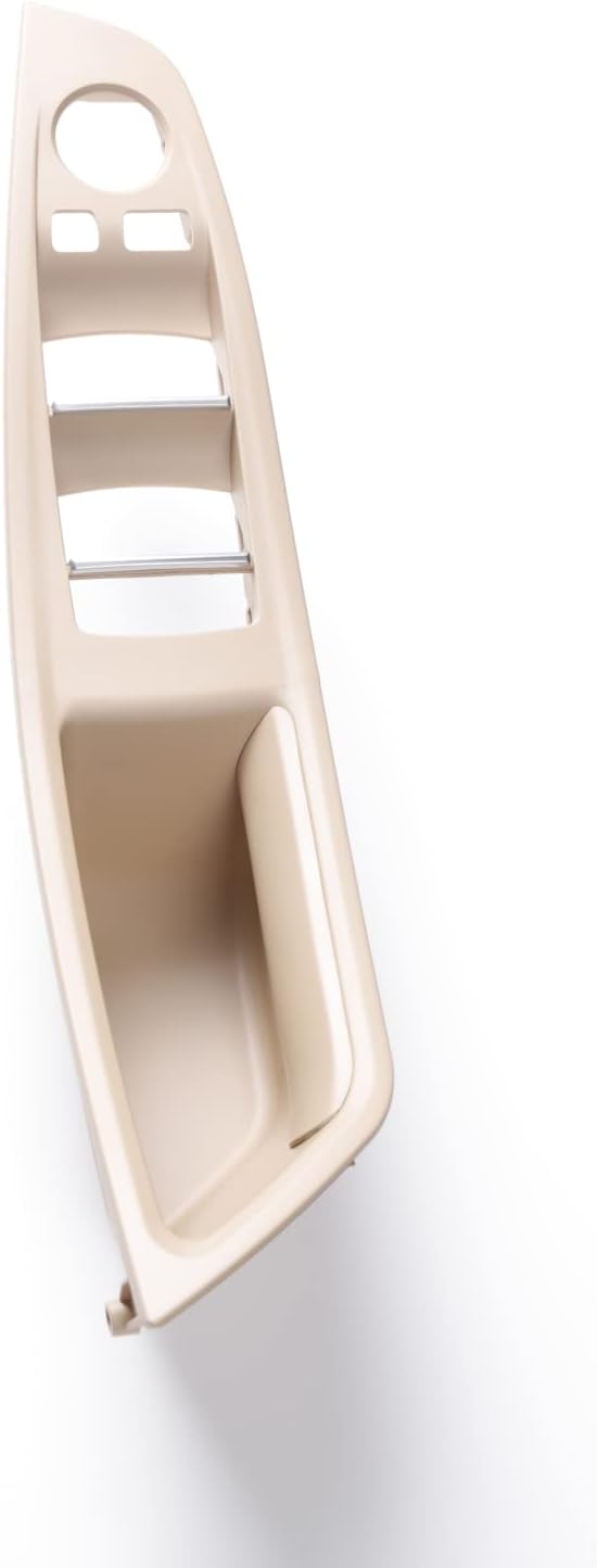 Left Hand Drive LHD for BMW 5 Series F10 F11 F18 Gray Beige Black Car Interior Inner Door Handle Panel Pull Trim Cover OEM:51417225875 (Beige/1 PCS)