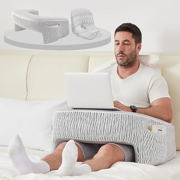 Reading Pillow for Lap, Extra Large Arm Rest Pillow for Adult, Memory Foam Seat Cushion, Office Chair Cushion, Tailbone Pain Relief