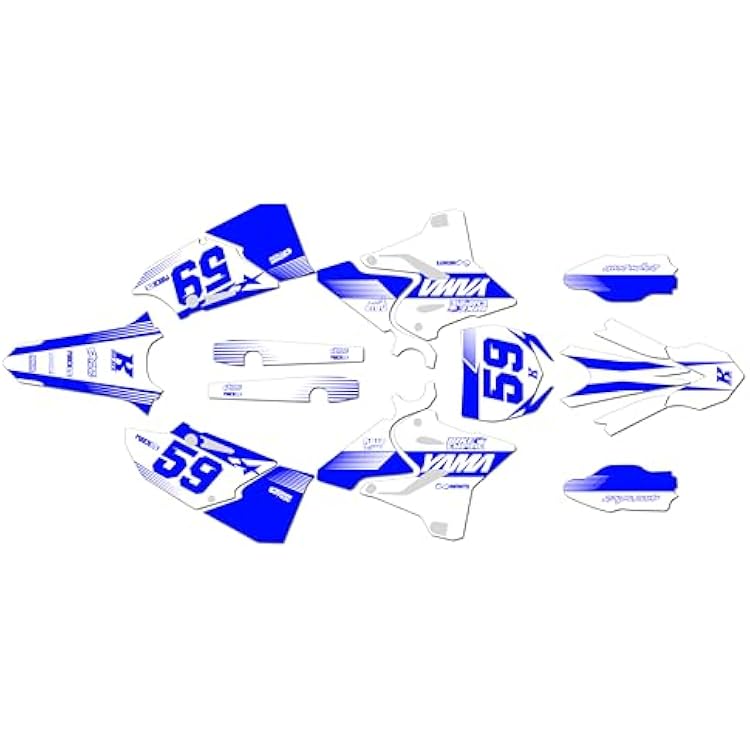 Graphics Kit for Yamaha YZ125X 2020-2022 & YZ250X 2016-2022 Swift Series Blue 21 Mil - Pro Edition - Dirt Pit Bike Motorcycle Sticker, Dirtbike Racing Decal Motocross no-Plastics