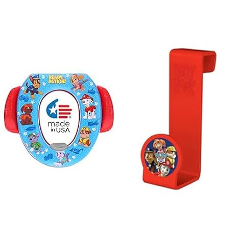 Nickelodeon PAW Patrol "Rescue Pups" Soft Potty Seat and Potty Training Seat with PAW Patrol Red Potty Storage Hook