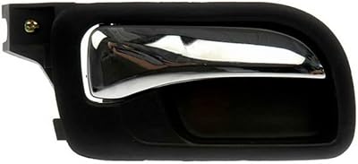 KarParts360 for Honda Accord 2003 04 05 06 2007 Interior Door Handle Rear, Passenger Side Black Bezel with Chrome Lever | Trim:All Submodels | HO1553106 | 72620SDAA02ZA