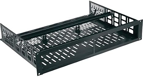 Middle Atlantic Products - RSHA-SONOS-AMP2 - Middle Atlantic Custom Shelf for (2) Sonos Amps, 2RU, 14D, Anodized - 2U Rack Height x 19 Rack Width - Rack-mountable - Black Powder Coat, Brushed Black -