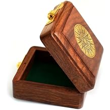 TA dizayn Antique 3" Indian Rosewood Keepsake Wooden Box -Decorative Vintage Storage Box - Antique