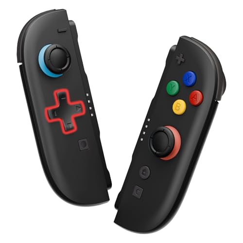 eXtremeRate DIY Replacement Shell D-Pad Ver Buttons for Joycon 2, Custom Full Set Housing  Decorative Strips  Middle Bracket  Buttons for Nintendo Switch 2 Controller - Deluxe Version - Black