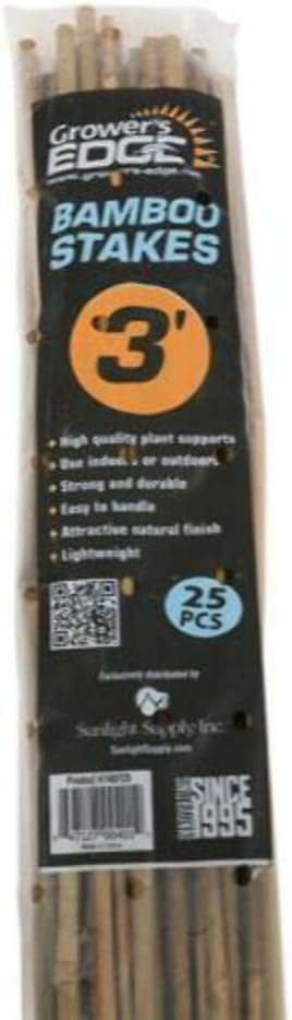 Grower's Edge Natural Bamboo Stakes - 3 ft (25/Bag)