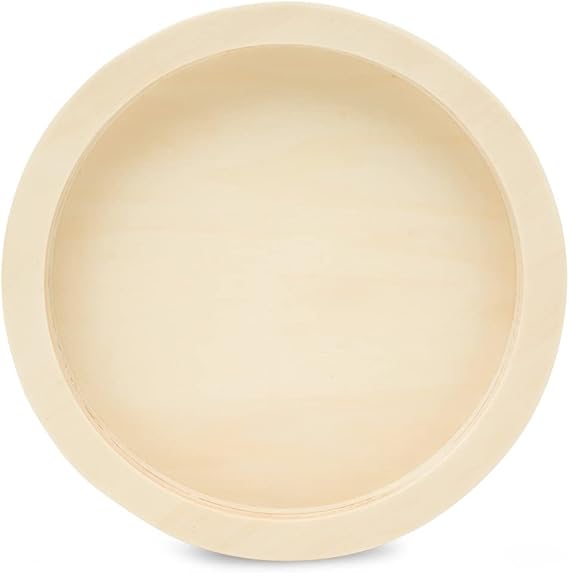 Circle Wood Sign Blank 10 inch Diameter, Pack of 1 Wood Tray for Crafts, Canvas Panel, Wood Boards for Crafts/Resin, by Woodpeckers