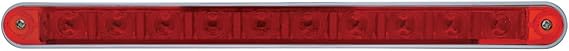 C2W Split-Turn Function Light Bar with Bezel, 9 inch, 10 Red LEDs/Lens