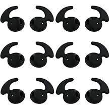 Zotech Replacement 6 Pair Anti-Slip Silicone Replacement Ear Tips for Galaxy S7edge S7 S6 Edge, Samsung Level U EO-BG920 Earphone [Sport] (Black)