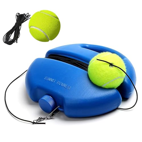 Q&F Tech Tennis Trainer Rebound Ball Set, Solo Practice Reaction KitBall, Portable Self Training ToolDevice, for BeginnersAdults - 1base2balls