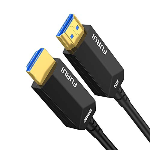 8K Fiber HDMI Cable 75ft, Fiber Optic HDMI 2.1 Cable 8K@60Hz,4K@120Hz, 48Gbps, Dynamic HDR, eARC Compatible with RTX 30803090 Xbox Series X PS5 Denon AV Receiver LG Samsung Sony TV