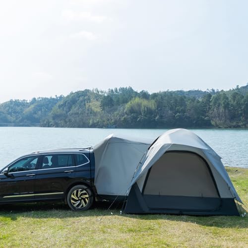 6 Person SUV Tent for Camping, Double Layer PU3000mm and UPF 50 UV Waterproof Car Tents, Includes Rainfly and Storage Bag, 10FT L x 10FT W