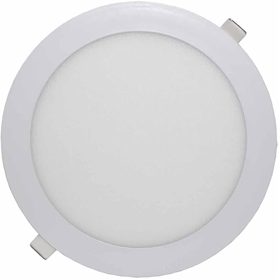 LOWENERGIE 18w LED Round Ceiling Panel Light Warm White Recessed Down Lighting, 225mm Dia, 150w Halogen Equivalent (4000K) [Energy Class E]