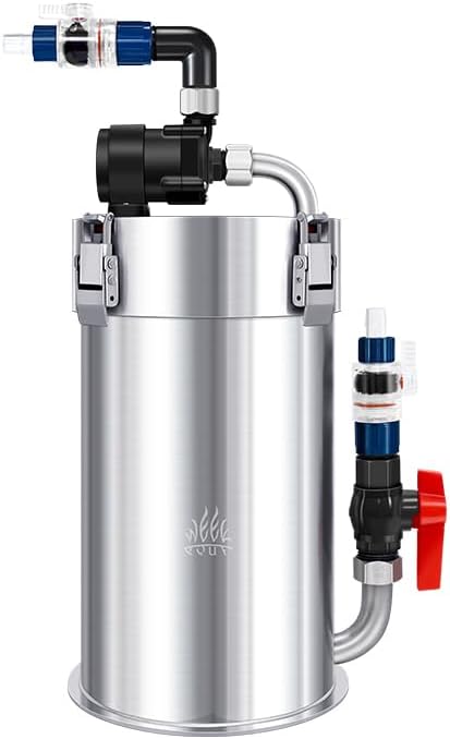 Meki Acua Week Aqua Intelligence Stainless Steel External Canister Filter with Built-in App Control for Freshwater Planted Aquarium (ES2400)