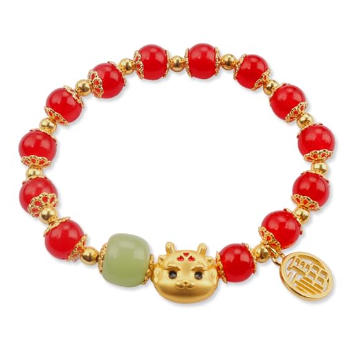 Hying Estivaux 2024 Chinese New Year Bracelets Chinese Dragon Bracelets Lunar New Year Bracelet Jewelry for Spring Festival Favor