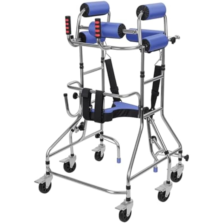 Hemi Walker Adult Standing Walker for Seniors Platform Walker Hemiplegia Rehabilitation Training Standing Frame Lower Limb Training Width & Height Adjustable Stand up Walker Haku