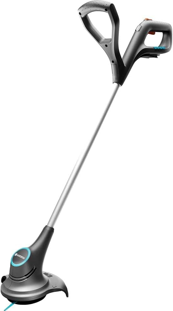 Gardena Battery Trimmer SmallCut 23/18 V P4A Without Battery: Lawn Trimmer with 230 mm Cutting Diameter, Ergonomic Handle, Lightweight Design and Built-in Spare Blade (14072-55)