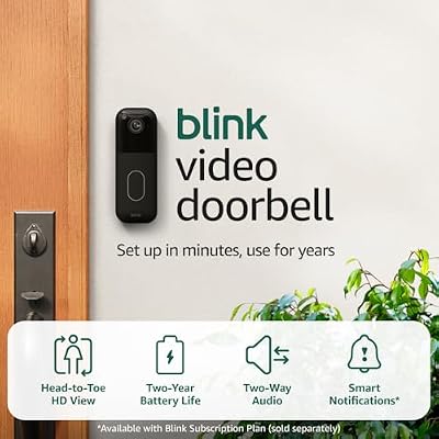 Blink Video Doorbell + Outdoor 4 XR Wireless smart security cameras, two-year battery life, go up to 400 feet from your home with extended range. Sync Module XR included.