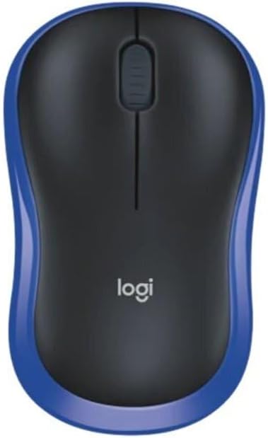 Logitech M185 Kablosuz Mouse, 1.000 DPI Optik Sensör, Sağ ve Sol Elle Kullanıma Uygun, 10 m Kullanım Mesafesi, 12 Ay Pil Ömrü, Mavi