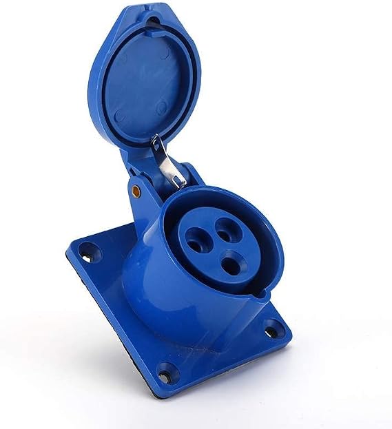 Industrial Socket Connector,3 Pin Connector 32A 220V-250V 2P+E Waterproof IP44 CEE/IEC Waterproof Aviation Female Industrial Connector IEC60309 Standard
