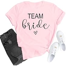Team Bride Shirts for Women Bridesmaid T-Shirt Bachelorette Party Tee Tops