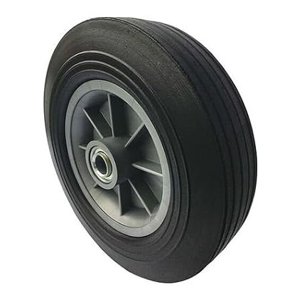 Solid Wheel, Ribbed, 10" Dia, 2-1/2" W