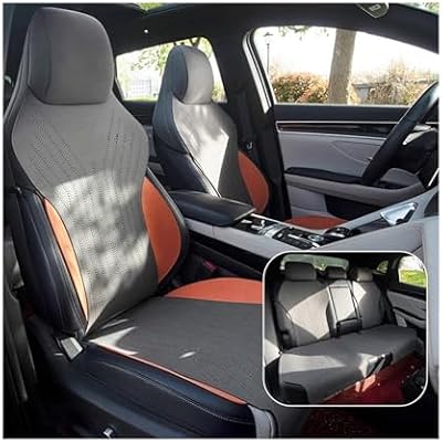 Auto Car Seat Cushion Cover Compatible for BYD Song Plus PRO Four Seasons Universal Half Package Seat Aviation Turn FurGray Set