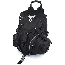 MOTO CENTRIC Motorcycle Helmet Backpack, Large Capacity Storage Bag with Rainproof Cover, Reflective (Gray)