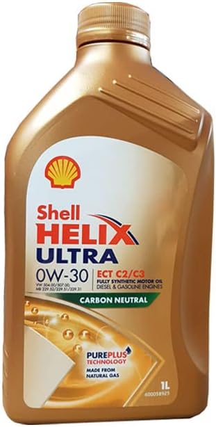Shell 550042391 Helix Ultra ECT 0W-30 Passenger Car Motor Oil, 1L