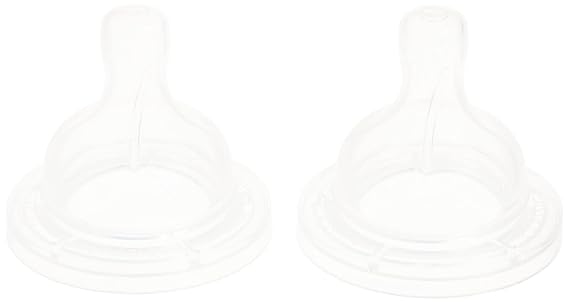 Philips AVENT Anti-Colic Nipple, Clear, 2 Slow Flow, 2 Count