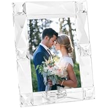kitCom Crystal 5x7 Inch Picture Frame Sparkling for Home Decor, Wedding Frame Tabletop Display, Display Photo 5''x 7'',  with Gift Box