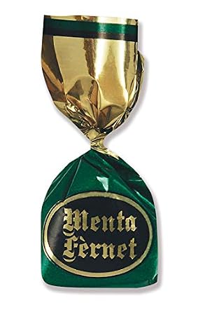 Mangini, Italian Mint And Herb and Spice Mix Amaro Candy (Menta Fernet Ripieno) (2.200 Lbs)