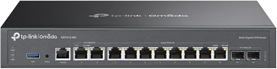 TP-Link Omada ER7412-M2 Multi-Gigabit VPN Router | Quad-core | 2X 2.5G Ports | 1x USB 3.0 Port
