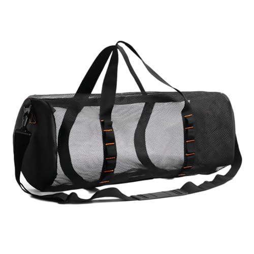 Mesh Duffle Bag for Scuba Dive or Snorkel, 22.8 x 10.6 x 10.6 Inches Portable Snorkeling Equipment Carry Bag with Adjustable Shoulder Strap