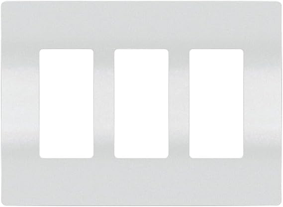 Screwless Wall Plate Plastic Sub Plate Three-Gang in White