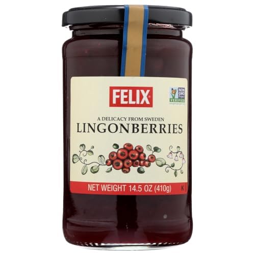 Swedish Lingonberry Preserves by Felix 14.5 ounce Pack of 2